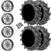 20" MSA M47 Sniper Gunmetal Milled & 33" EFX MotoHavok Wheel and Tire Package